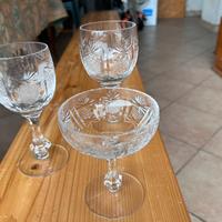 Servizio bicchieri in cristallo lavorati a mano