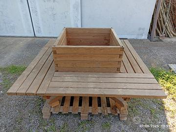 fioriera da esterno/ interno con seduta 