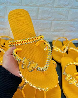 Havaianas Farfalle decorate con Swarovski