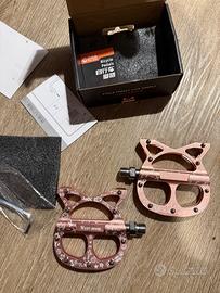 Pedali Bici West Biking - Design Gatto (Rosa/Gold)