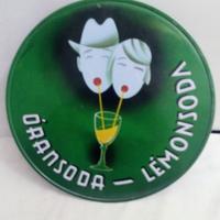 Targa In latta Lemonsoda Oransoda Diametro 25 Cm. 