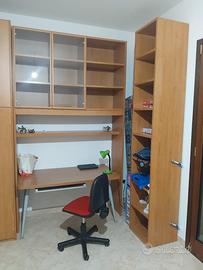 parete attrezzata con scrivania