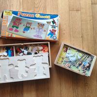 puzzle orsetti in legno e puzzle cubi per figure