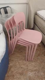 sedie nuove rosa 