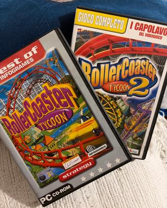 Pc Game DVD Roller Coaster Tycoon 1 e 2