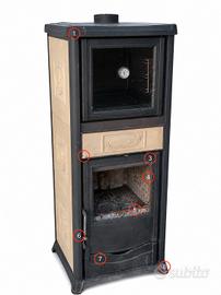 Stufa a legna con forno- LA NORDICA ROSELLA PLUS