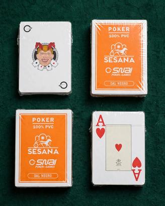 2 Mazzi di carte POKER Dal Negro - Nuovi Sigillati