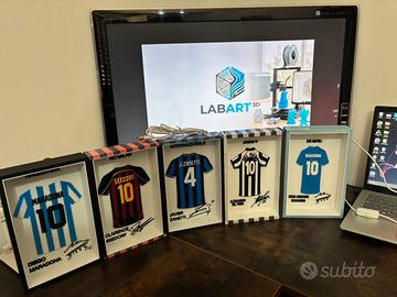 Quadro lightbox Maglie Calcio 3D da Collezione
