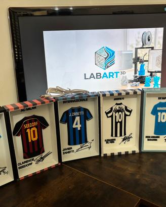 Quadro lightbox Maglie Calcio 3D da Collezione