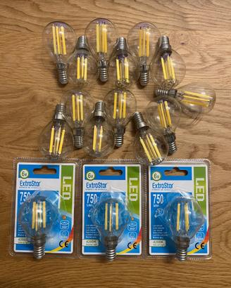 18 lampadine LED filamento E14 – luce naturale 420