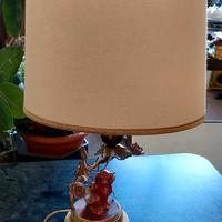 Lampada con base cane porcellana