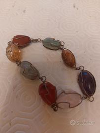 bracciale con pietre colorate 
