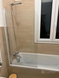 vetro parete vasca da bagno 