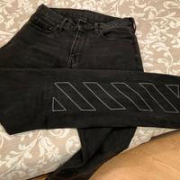 JEANS NERO OFF WHITE ORIGINALE RAGAZZO