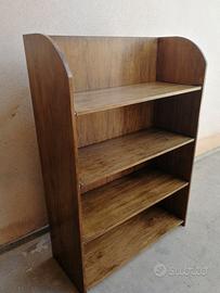 Mobile Vetrina 4 ripiani scorrevoli legno noce