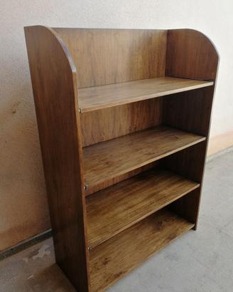 Mobile Vetrina 4 ripiani scorrevoli legno noce