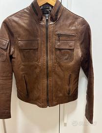 Giacca in vera pelle marrone