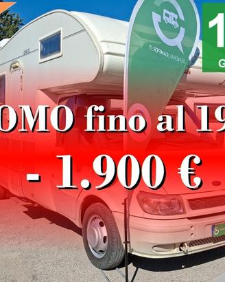 CAMPER RIMOR FORD MANSARDATO 6 POSTI DOPPIA DINETT