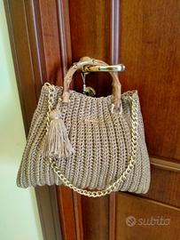 Borsa in cordoncino più lurex