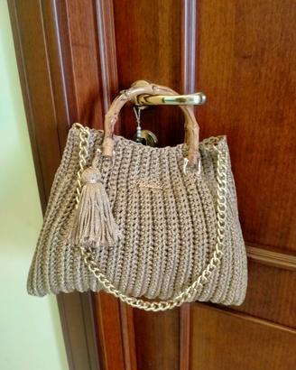 Borsa in cordoncino più lurex