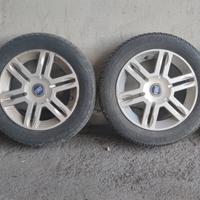 Set 4 cerchi in lega Fiat 15" usati–1 da riparare