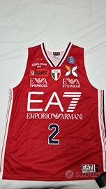 Canotta EA7 Olimpia Milano Brooks #2 - taglia L