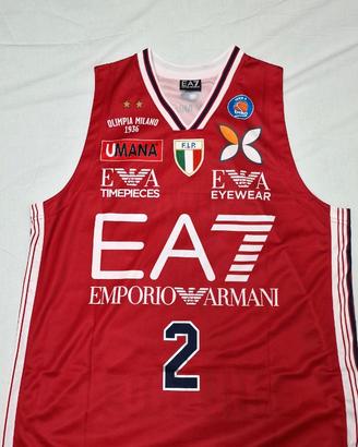 Canotta EA7 Olimpia Milano Brooks #2 - taglia L