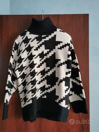 Maglione H&M a collo alto - Fantasia Pied-de-poule