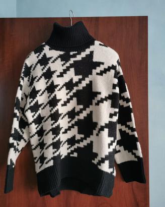 Maglione H&M a collo alto - Fantasia Pied-de-poule