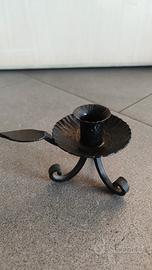 Portacandele in ferro battuto