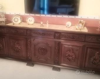 contromobile legno massello