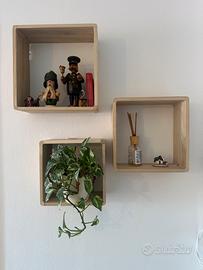 Mensole quadratte x 3 da parete