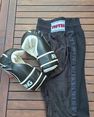 Pantaloni Kick boxing + guantoni 