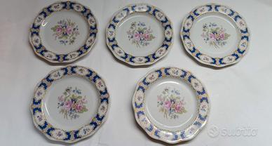 Cinque Piatti in ceramica vintage Depos T Limoges