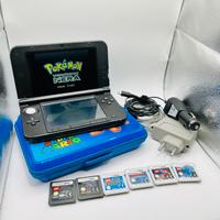 Nintendo 3DS XL Grigio con Caricatore + 6 Giochi