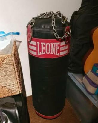 sacco boxe leone pelle