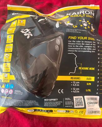 Maschera Snorkeling Cressi Kairon S/M Nero/Giallo