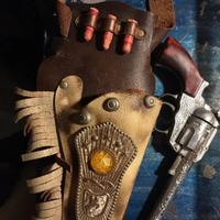 pistola cowboy fodera e cintura anni 60 giocattolo