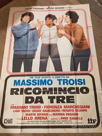 manifesto originale RICOMINCIO DA TRE