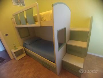 Letto a castello, corridoio e 3° letto a scomparsa