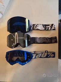 Set 3 maschere da moto cross