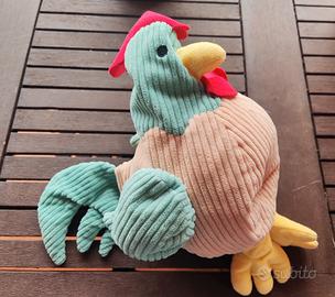 Peluche gallo Tiger, realizzato in tessuto co