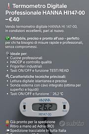 🌡️ Termometro Digitale Professionale HANNA HI147