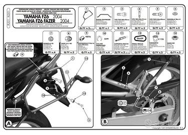 Givi PL351 porta valigie laterali Yamaha FZ6