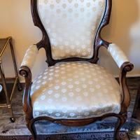 Poltrone Luigi Filippo francesi in palissandro