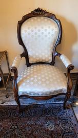 Poltrone Luigi Filippo francesi in palissandro