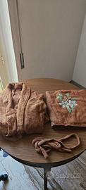 Set Accappatoio Vintage 50 e Telo Bagno Cotone 