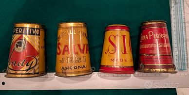 Lotto 4 cappellotti vintage copri tappo damigiana