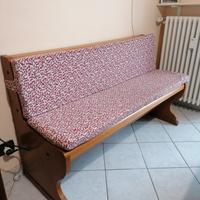 Divano divanetto cassapanca di legno 