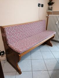 Divano divanetto cassapanca di legno 
